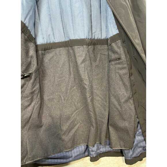 Hart Schaffner Marx Mens Black Smart Coat 46R Wool Lining - Picture 3 of 11